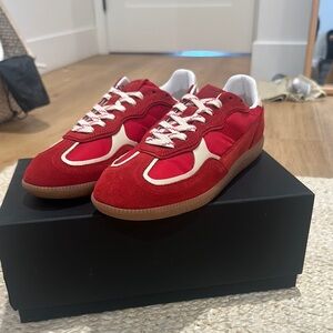 Alohas Tb.490 Rife Sheen Red Leather Sneakers